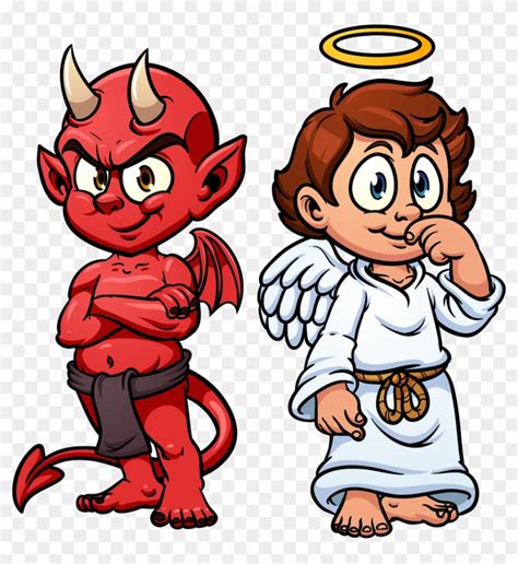 Angel Devil Shoulder Clipart