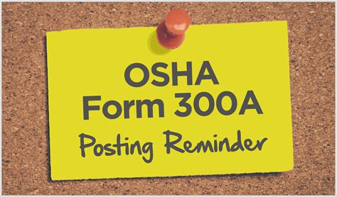 OSHA Form 300A Summary Posting Requirements Begin February 1st - M3 ...