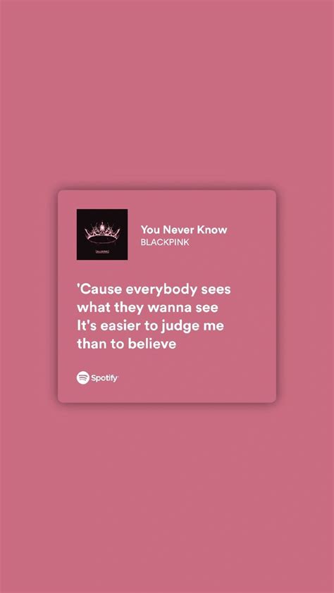 you never know by blackpink | Just lyrics, Spotify, Blackpink