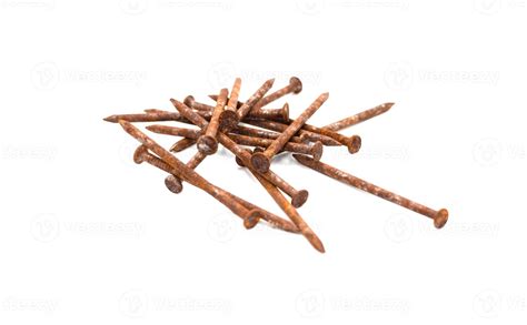 old rusty nails on white background 13667268 Stock Photo at Vecteezy