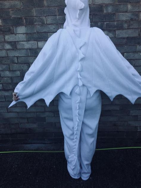 Light Fury Costume/ Light Fury Onesie/ Dragon Kigurumi/ Dragon Cosplay ...