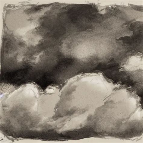 clouds in the style of John Constable cloud studies | Stable Diffusion