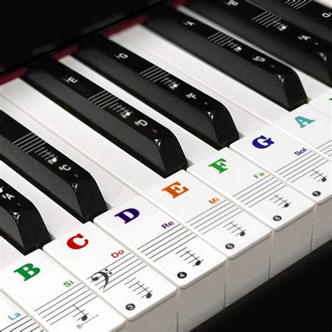 Piano Keyboard Stickers for 49/54/61/88 Key Keyboards- Piano Stickers ...