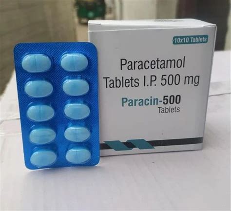 Paracin 500mg Tab at Rs 90/box | Paracetamol Tablets in Lucknow | ID ...