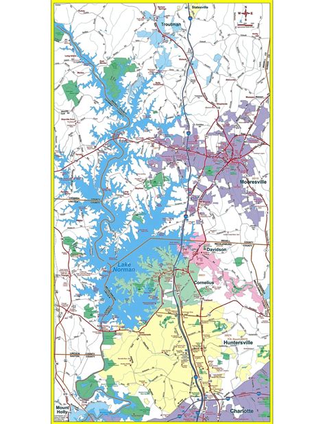 Map of Lake Norman – North Carolina | Lake norman north carolina ...