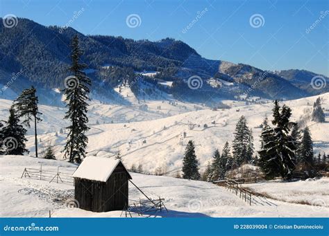 Winter in Bucovina Mountains Stock Photo - Image of snowy, snow: 228039004