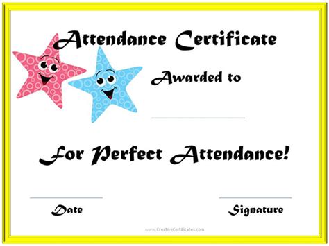 Attendance Certificate Templates | 12+ Free Word & PDF Formats