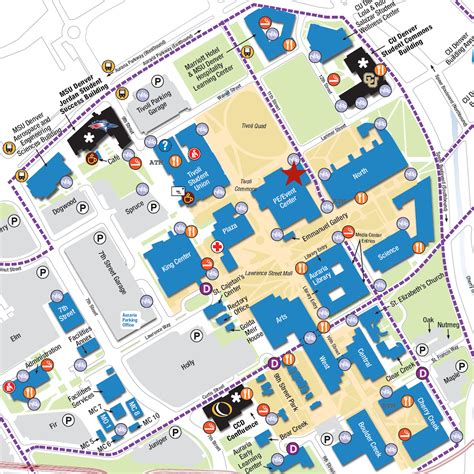 Map Of Msu Denver Campus - World Map