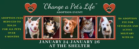 Press Release: Change a Pet's Life Adoption Event - Humane Society of ...