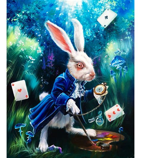 The White Rabbit Alice in the Wonderland Paint by Numbers - Goodnessfind