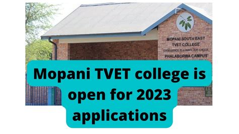 Mopani TVET college is open for 2023 applications - Youth Opportunity