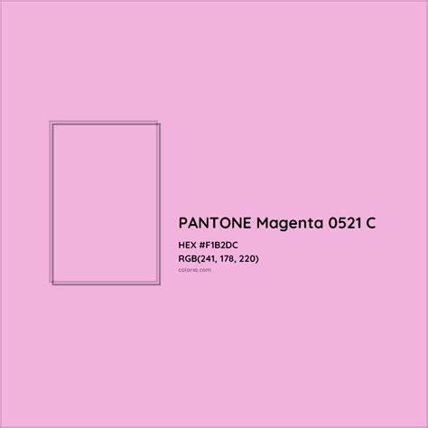 About PANTONE Magenta 0521 C Color - Color codes, similar colors and ...