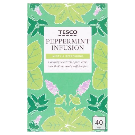 Tesco Peppermint 40 Tea Bags 60G - Tesco Groceries