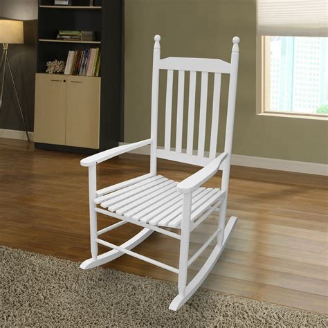 Outdoor Rocking Chair, Wooden Rocker Chair for Porch Garden Patio ...