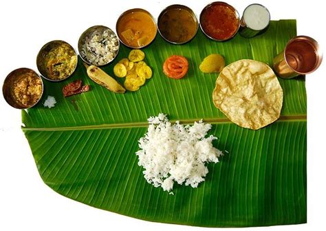 South Indian Meal on Banana Leaf