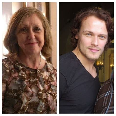 Sam and his Mum | Sam heughan, Sam heughan family, Jamie fraser outlander