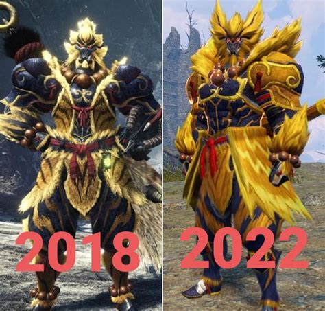 Can we appreciate the straight up Glow-Up the Furious Rajang armor has ...