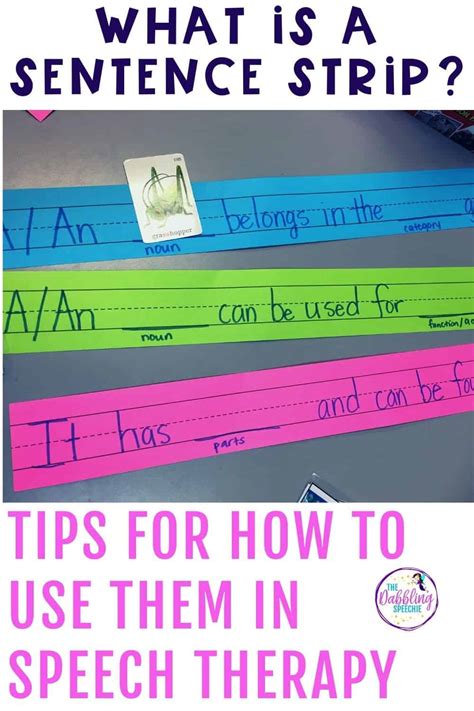 Top Tips for Using Sentence Strips In Speech Therapy - thedabblingspeechie