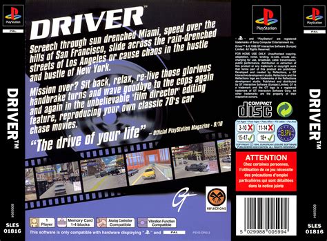 Driver - You're the wheelman PSX cover