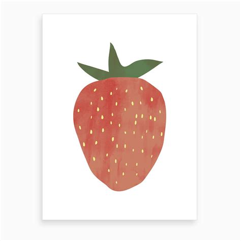 Strawberry Art Print by Kid of the Village - Fy