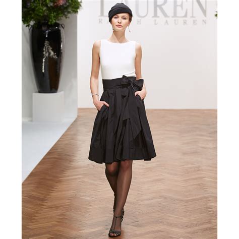 Lyst - Lauren By Ralph Lauren Dress Pleated Cocktail Dress in Black