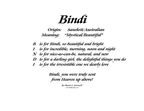 Meaning of Bindi - LindseyBoo