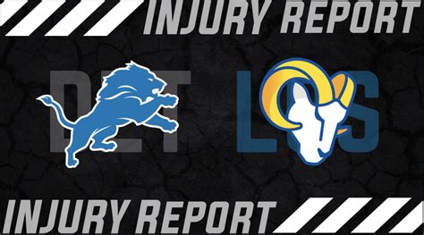 Detroit Lions Final Injury Report for Matchup vs. Rams - Detroit Sports ...