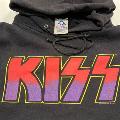 Vintage Kiss army rock band concert tour hoodie!... - Depop