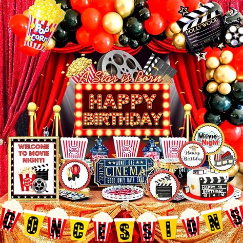 Buy 95pcs Movie Night Decorations, Movie Theme Party Decorations, Movie ...