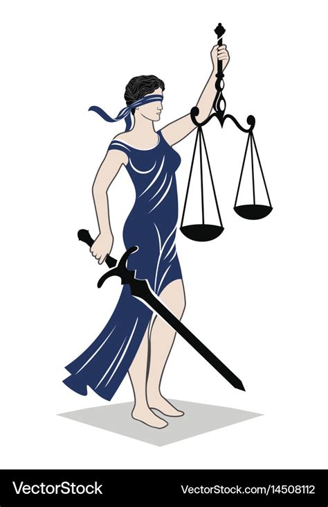 Lady justice law Royalty Free Vector Image - VectorStock