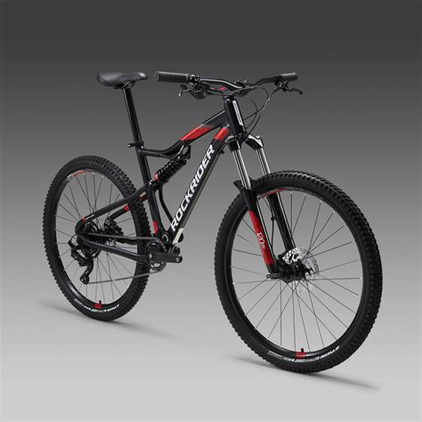 ST 530 Mountain Bike, Black/Red - 27.5" Rockrider | Decathlon