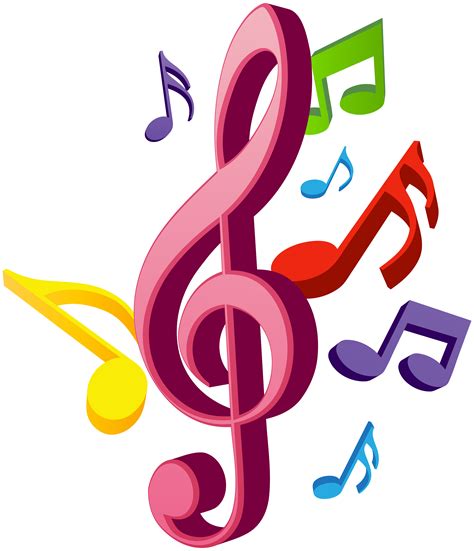 Colorful Music Notes Png Clipart