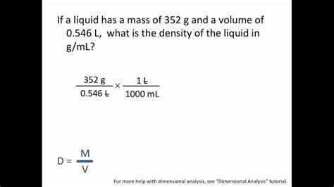 Examples Of Density Calculations