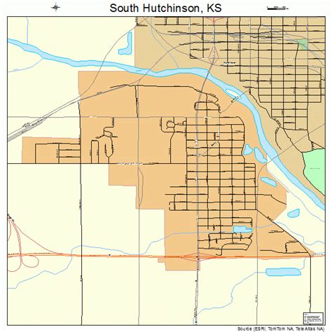 South Hutchinson Kansas Street Map 2066750