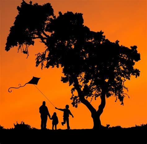 Sunset Family Silhouette Free Stock Photo - Public Domain Pictures