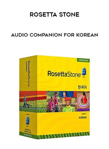 Rosetta Stone – Audio Companion for Korean - IMCourse: Download Online ...