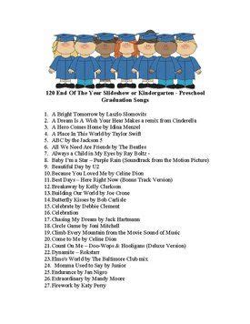 List Of 150 Slideshow Songs For The End Of The Year Or For Kindergarten ...