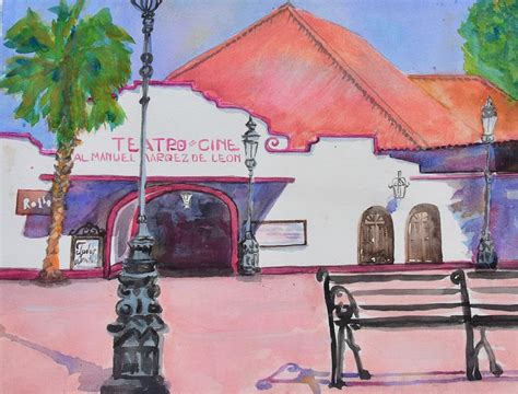 Todos Santos Theater Painting by Lisa Dunn - Fine Art America