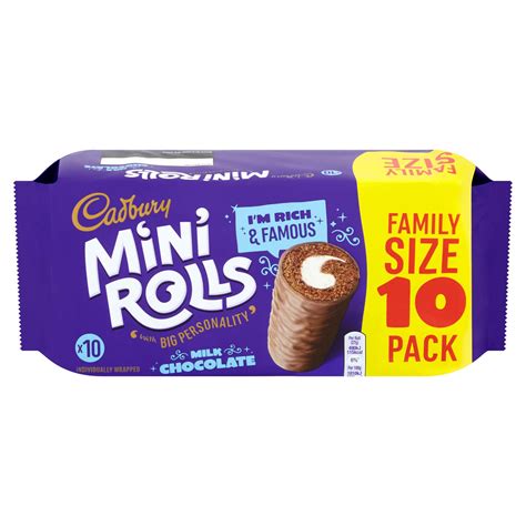 Cadbury Milk Chocolate Mini Rolls x 10 | Mini Rolls & Cake Bars ...