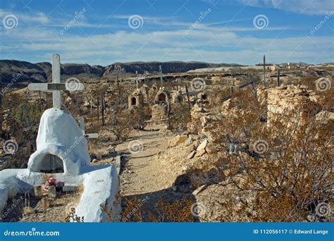 Ghost Town Cemetery in Terlingua, TX Stock Image - Image of area, town ...