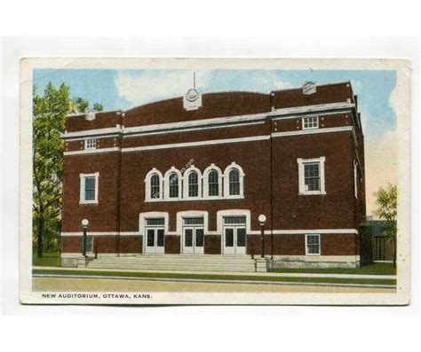 New Auditorium Ottawa Kansas postcard