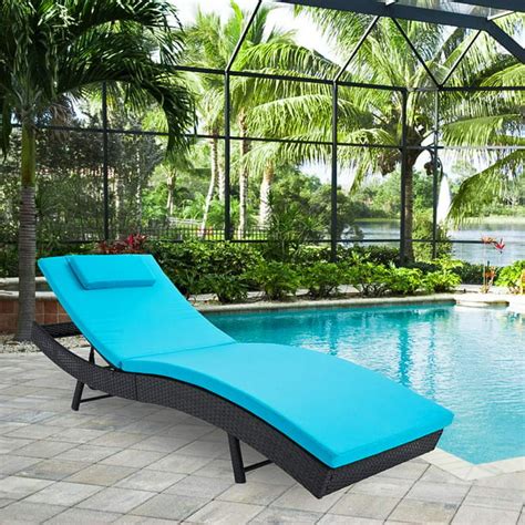 SUNCROWN Pool Chaise Lounge Chair Outdoor Patio Furniture Adjustable ...