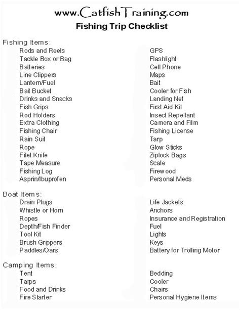 Fishing Gear Checklist | Fishing tackle box, Fishing guide, Checklist