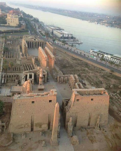 Aerial view of Luxor Temple.It's the large Ancient Egyptian temple ...