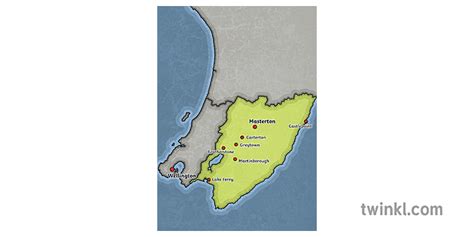 Wairarapa Map Illustration - Twinkl