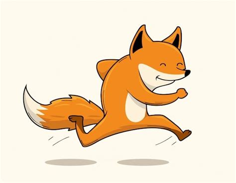 Premium Vector | Fox Running Cartoon Run and Jump | Correr dibujo ...