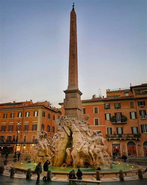 Bernini's Fountain of the Four Rivers in Piazza Navona - Through ...