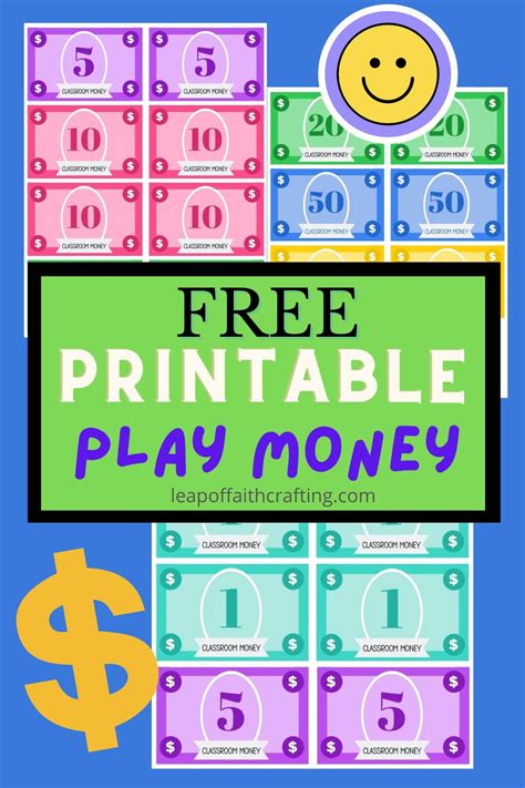 FREE Play Money to Print! (For Classroom or Home!) - Leap of Faith Crafting