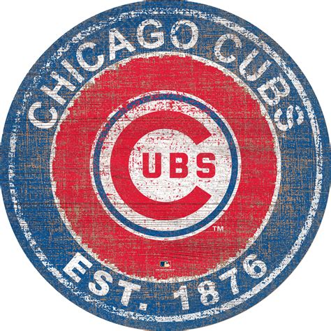 Chicago Cubs 24'' Round Heritage Logo Sign - Walmart.com