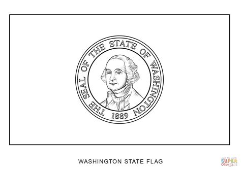 Washington State Flag Coloring Page